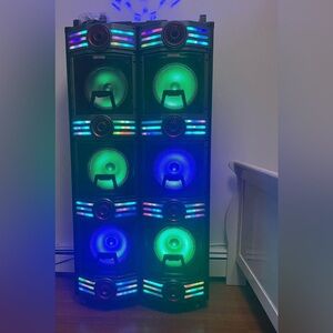 Max Power 20,000 Watts MPD6201 6 10'' Woofers DJ System Laser Light